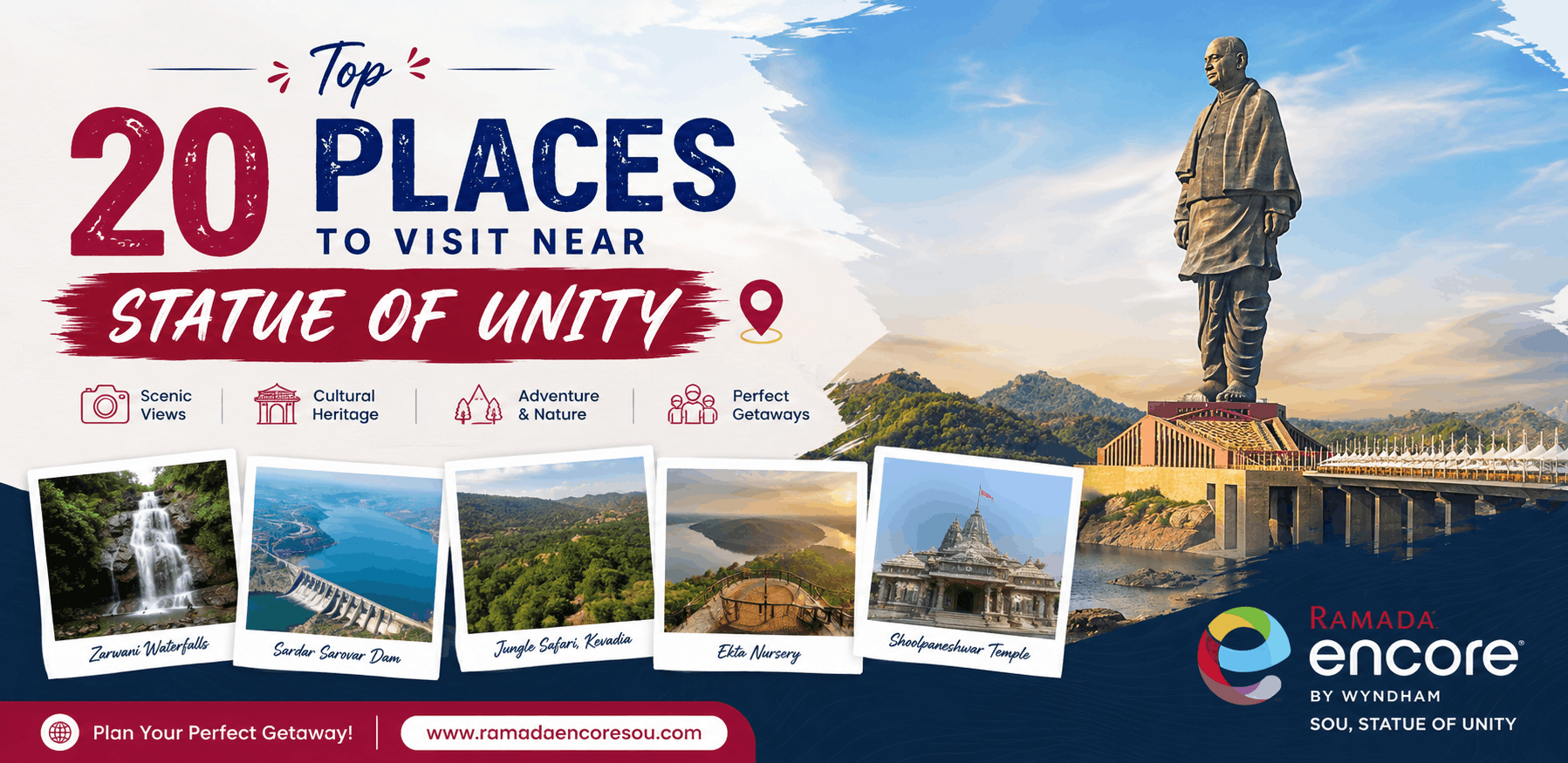 Top 20 Places to Visit Near Statue of Unity